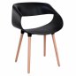 Preview: Designer Sessel "Maggie" schwarz 59x53x80 cm