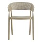 Preview: SESSEL POLYPROPYLEN IN BEIGE 53,5x50,5x73cm