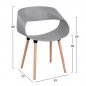 Preview: Designer armchair "Maggie" in Grey