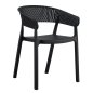 Preview: SESSEL POLYPROPYLEN IN SCHWARZ 53,5x50,5x73cm