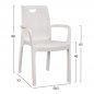 Preview: SESSEL AUS RATTAN POLYPROPYLEN IN WEISSER FARBE 58.5X53X88Y cm