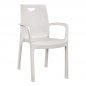 Preview: SESSEL AUS RATTAN POLYPROPYLEN IN WEISSER FARBE 58.5X53X88Y cm