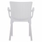 Preview: POLYPROPYLENE ARMCHAIR RATTAN FOOT ALU COLOR WHITE 60x60x82 cm