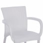 Preview: POLYPROPYLENE ARMCHAIR RATTAN FOOT ALU COLOR WHITE 60x60x82 cm