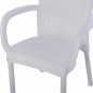 Preview: POLYPROPYLENE ARMCHAIR RATTAN FOOT ALU COLOR WHITE 60x60x82 cm
