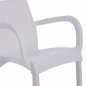 Preview: POLYPROPYLENE ARMCHAIR RATTAN FOOT ALU COLOR WHITE 60x60x82 cm