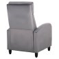 Preview: SESSEL RELAX GRAUER SAMT 67,5x90x104Hcm