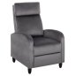 Preview: SESSEL RELAX GRAUER SAMT 67,5x90x104Hcm
