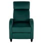 Preview: SESSEL RELAX GRÜN SAMT 67,5x90x104Hcm