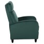 Preview: SESSEL RELAX GRÜN SAMT 67,5x90x104Hcm