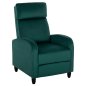 Preview: SESSEL RELAX GRÜN SAMT 67,5x90x104Hcm