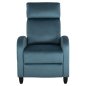 Preview: SESSEL RELAX BLAU SAMT 67,5x90x104Hcm