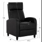 Preview: SESSEL RELAX PU IN SCHWARZ 67,5x90x104Hcm