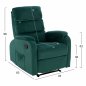 Preview: RELAX SESSEL MIT MASSAGEMECHANISMUS GRÜN SAMT
