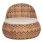 Preview: SESSEL RUND RATTAN IN NATUR-KISSEN IN ECRU 97x97x76Hcm