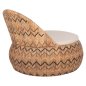 Preview: SESSEL RUND RATTAN IN NATUR-KISSEN IN ECRU 97x97x76Hcm