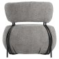 Preview: LOUNGE CHAIR ROUND GREY BOUCLE FABRIC 79x78,5x76Hcm