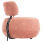 Preview: RUNDER SESSEL PINK BOUCLE-STOFF 79x78,5x76Hcm