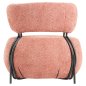 Preview: RUNDER SESSEL PINK BOUCLE-STOFF 79x78,5x76Hcm