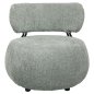 Preview: RUNDER SESSEL MIT PISTAZIEN GRÜNEM BOUCLE-STOFF 79x78,5x76Hcm