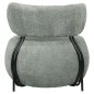 Preview: RUNDER SESSEL MIT PISTAZIEN GRÜNEM BOUCLE-STOFF 79x78,5x76Hcm