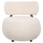 Preview: LOUNGE CHAIR ROUND ECRU BOUCLE FABRIC 79x78,5x76Hcm