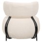 Preview: LOUNGE CHAIR ROUND ECRU BOUCLE FABRIC 79x78,5x76Hcm