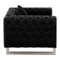 Preview: SESSEL t.CHESTERFIELD MOBAR SAMT SCHWARZ-METALLBEINE 99x86,5x77Hcm