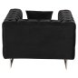 Preview: SESSEL t.CHESTERFIELD MOBAR SAMT SCHWARZ-METALLBEINE 99x86,5x77Hcm