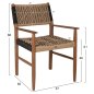 Preview: DINING ARMCHAIR TEAK WOOD SYNTHETIC ROPE 57x66x86Hcm