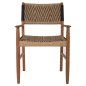 Preview: DINING ARMCHAIR TEAK WOOD SYNTHETIC ROPE 57x66x86Hcm