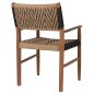 Preview: DINING ARMCHAIR TEAK WOOD SYNTHETIC ROPE 57x66x86Hcm