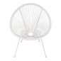 Preview: ACAPULCO SESSEL T. FOLIA WEIßEM METALL MIT GEDREHTEM GEWEBE 70x73x79 cm
