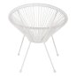 Preview: ACAPULCO SESSEL T. FOLIA WEIßEM METALL MIT GEDREHTEM GEWEBE 70x73x79 cm