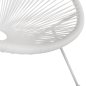 Preview: ACAPULCO SESSEL T. FOLIA WEIßEM METALL MIT GEDREHTEM GEWEBE 70x73x79 cm