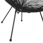 Preview: ACAPULCO SESSEL T. FOLIA SCHWARZEN METALLBEINEN MIT GEDREHTEM GEWEBE 70x73x79 cm