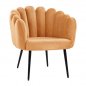Preview: Luxury VIVIEN cocktail armchair made of velvet in gold color