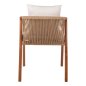 Preview: SESSEL TEAKHOLZ SEIL UND KISSEN 57x63,5x75-88H cm