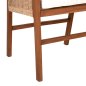 Preview: SESSEL TEAKHOLZ MIT SEIL UND KISSEN 60x62x74-88 cm