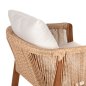 Preview: SESSEL TEAKHOLZ MIT SEIL UND KISSEN 60x62x74-88 cm
