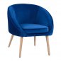 Preview: Luxus Cocktailsessel YAJANTI aus Samt in Farbe Blau