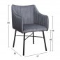 Preview: Loungesessel ALLYSA aus Samt in Farbe Grau