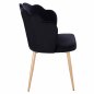 Preview: CHAIR AVIE VELVET BLACK WITH METAL GOLD FRAME 48x48x85 cm