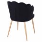 Preview: CHAIR AVIE VELVET BLACK WITH METAL GOLD FRAME 48x48x85 cm