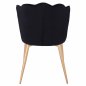Preview: CHAIR AVIE VELVET BLACK WITH METAL GOLD FRAME 48x48x85 cm
