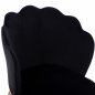 Preview: CHAIR AVIE VELVET BLACK WITH METAL GOLD FRAME 48x48x85 cm