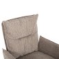 Preview: DINING ARMCHAIR DARK BEIGE FABRIC-BLACK METAL BASE 64x66x94,5Hcm