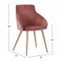 Preview: Sessel IVY aus Samt in Farbe Rosé mit Metallbeinen