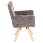 Preview: DINING ARMCHAIR GREY FABRIC-RUBBERWOOD LEGS 66x63x91Hcm