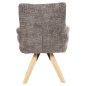 Preview: DINING ARMCHAIR GREY FABRIC-RUBBERWOOD LEGS 66x63x91Hcm